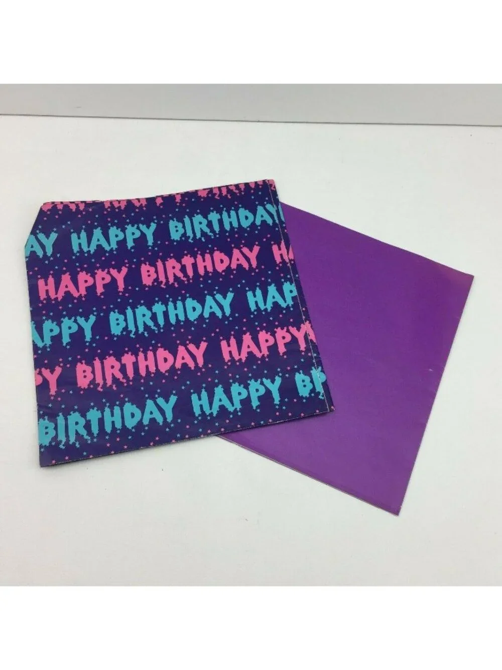 Happy Birthday Tissue Paper Gift Wrapping Present Pink Blue Purple 30